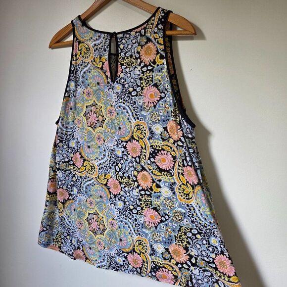 EUC LOFT BOHO PAISLEY SOFT FLOWY TANK TOP SIZE LARGE - Picture 3 of 13